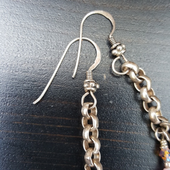 Flirty & Fun Sterling Silver Long Beaded Earrings - Picture 7 of 8